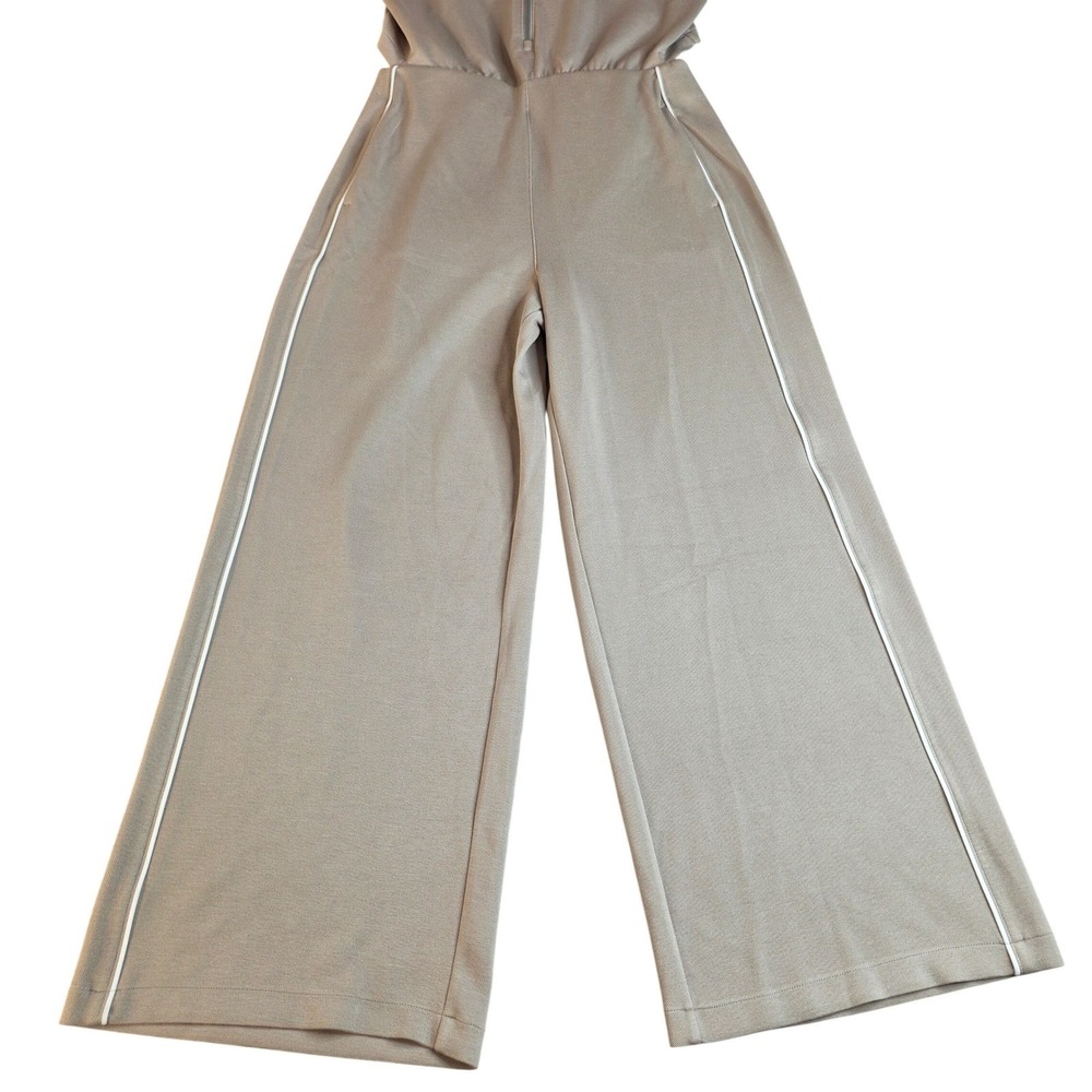 Spanx AirEssentials Women Petite Large Tan NWT Jumpsuit Travel Wide Leg Pants - Picture 7 of 16